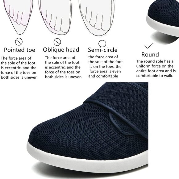 Women’s Breathable Wide Width Diabetic Shoes Lightweight Memory Foam Sneakers - Picture 4 of 6